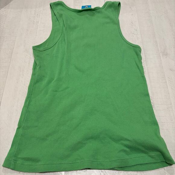 Happy Bunny Y2K Green Ribbed Tank Jim Benton Size XL fits like L VGUC - Picture 2 of 5